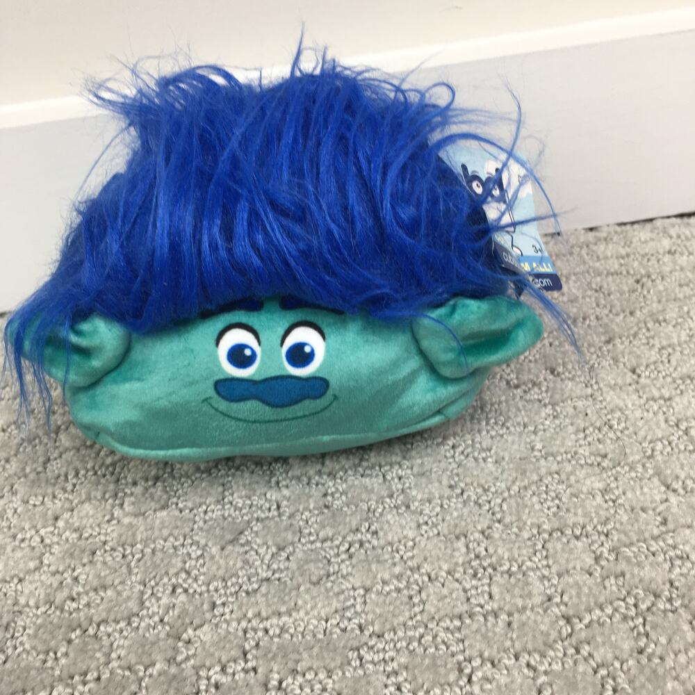 Dreamworks Trolls Soft Plush Stuffed Cube Toy Branch Collectible Blue Green